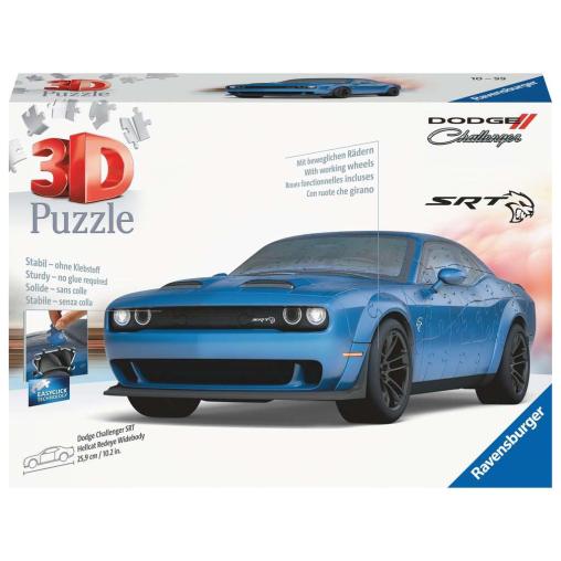 Puzzle 3D Ravensburger Dodge Challenger Azul 165 Pzs