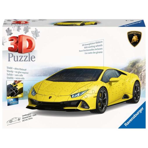 Puzzle 3D Ravensburger Lamborghini Huracan Evo Amarillo 108 Pzs