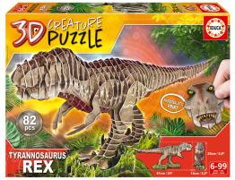 Puzzle Educa 3D Tiranosaurus Rex Creature de 82 Piezas