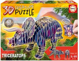 Puzzle Educa 3D Triceratops Creature de 67 Piezas