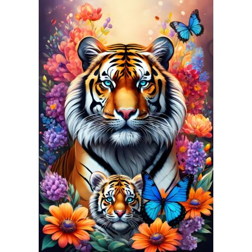 Puzzle Alipson Amor Maternal Tigres de 1000 Piezas