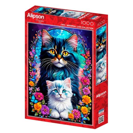 Puzzle Alipson Amor Maternal Gatos de 1000 Piezas