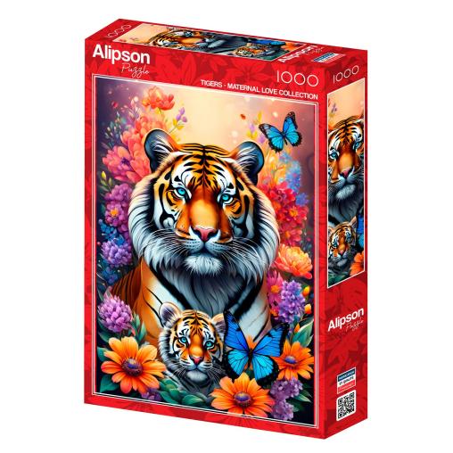 Puzzle Alipson Amor Maternal Tigres de 1000 Piezas