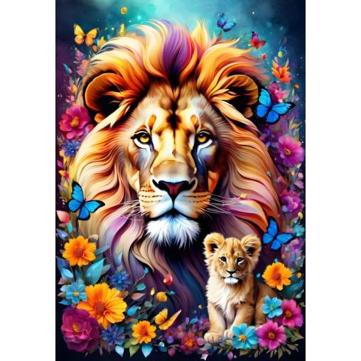 Puzzle Alipson Amor Maternal Leones de 1000 Piezas