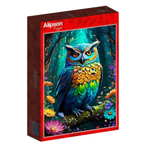 Puzzle Alipson Búho Azul de 500 Piezas