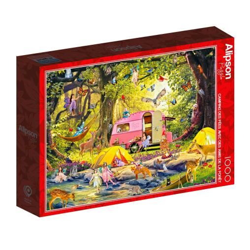 Puzzle Alipson Camping de Hadas con Amigos del Bosque 1000Pzs