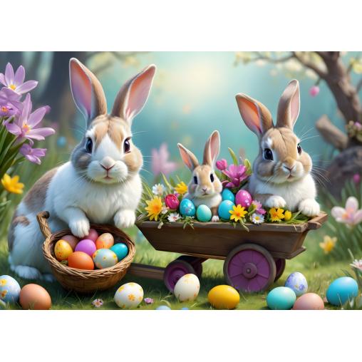 Puzzle Alipson Conejitos de Pascua de 500 Piezas