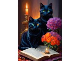 Puzzle Alipson Gatos Negros de 500 Piezas