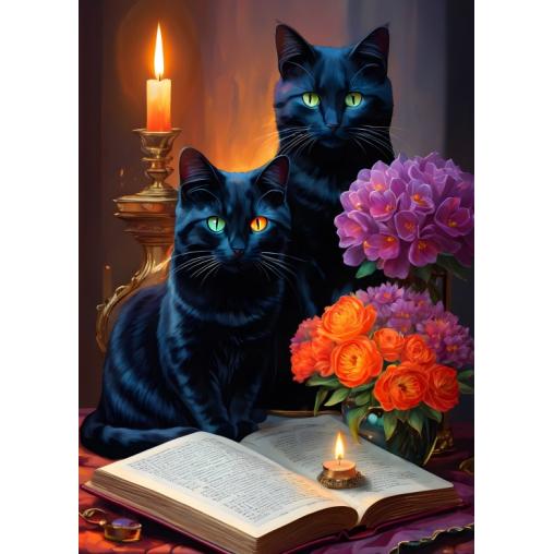 Puzzle Alipson Gatos Negros de 500 Piezas