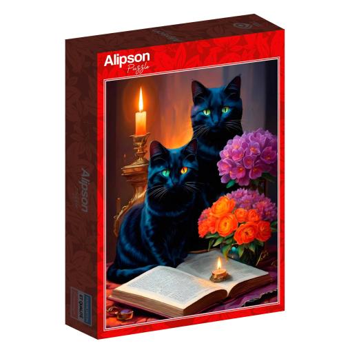 Puzzle Alipson Gatos Negros de 500 Piezas