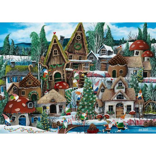 Puzzle Alipson Gnomos en Vacaciones Navideñas de 1000 Pzs