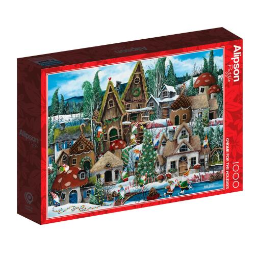 Puzzle Alipson Gnomos en Vacaciones Navideñas de 1000 Pzs