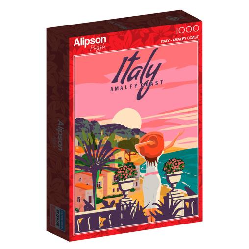 Puzzle Alipson Italia, Costa de Amalfi de 1000 Piezas