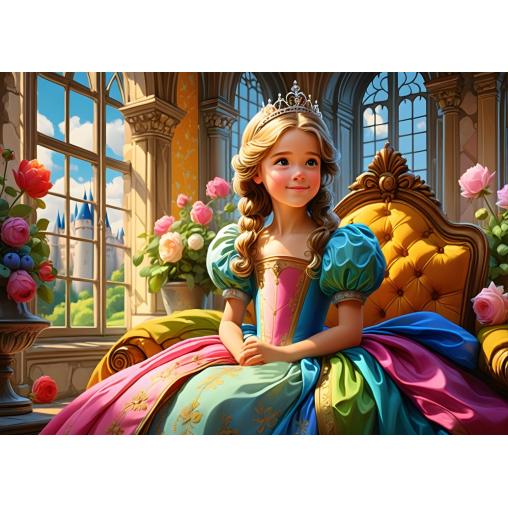 Puzzle Alipson La Princesa en su Trono de 500 Piezas