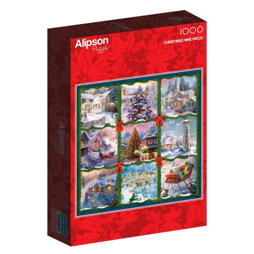 Puzzle Alipson Nueve Escenas Navideñas de 1000 Piezas