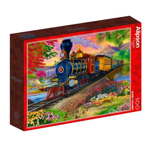 Puzzle Alipson Paisaje con Locomotora de 500 Piezas