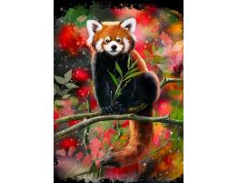 Puzzle Alipson Panda Rojo Sentado en Rama de 1000 Piezas