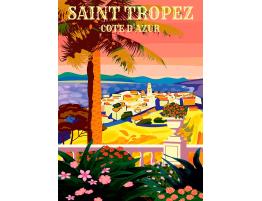 Puzzle Alipson St Tropez , Costa Azul de 1500 Piezas