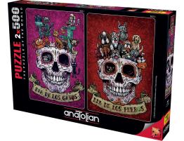 Puzzle Anatolian Calaveras de Halloween de 2 x 500 Piezas