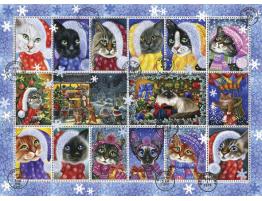 Puzzle Anatolian Colección Navidad  Sellos de Gatos 1000 Piezas