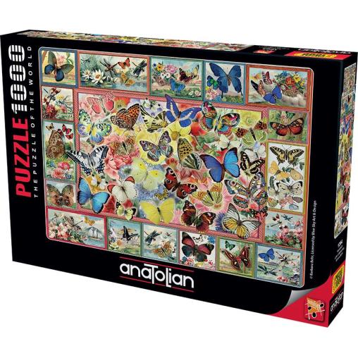 Puzzle Anatolian Collage de Mariposas de 1000 Piezas