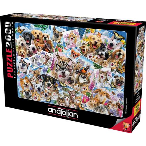 Puzzle Anatolian Collage de Selfies de Mascotas de 2000 Piezas