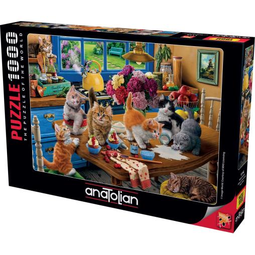 Puzzle Anatolian Gatitos en la Cocina de 1000 Piezas