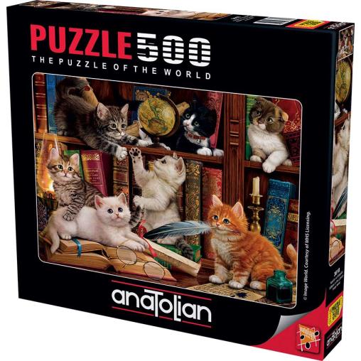 Puzzle Anatolian Gatitos en la Estantería de 500 Piezas