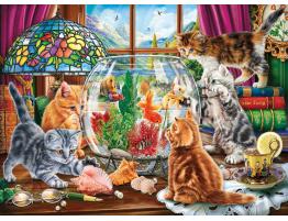 Puzzle Anatolian Gatitos y Acuario de 1000 Piezas