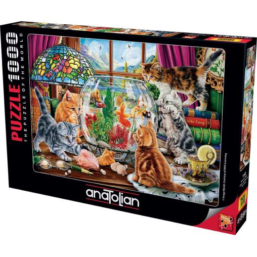 Puzzle Anatolian Gatitos y Acuario de 1000 Piezas