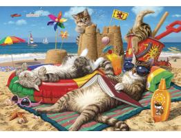 Puzzle Anatolian Gatos en la Playa de 260 Piezas