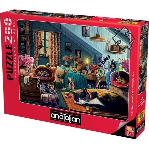 Puzzle Anatolian Habitación de Juegos de Gatos de 260 Piezas