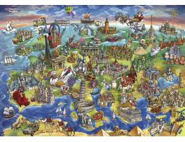 Puzzle Anatolian Hitos de Europa de 1500 Piezas