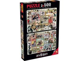 Puzzle Anatolian Lindos Gatitos y Perros Cómicos 2 x 500 Piezas