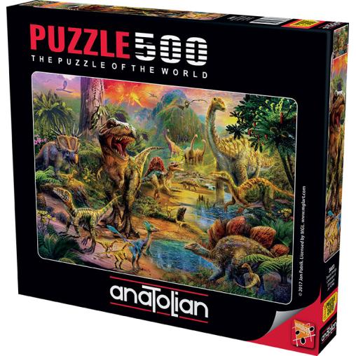 Puzzle Anatolian Paisaje de Dinosaurios de 500 Piezas