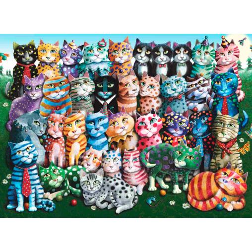 Puzzle Anatolie Réunion de Famille des Chats 1000 Pièces