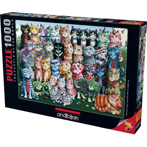 Puzzle Anatolie Réunion de Famille des Chats 1000 Pièces