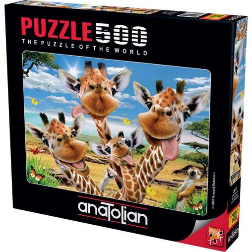 Puzzle Anatolian Selfie de Jirafas de 500 Piezas