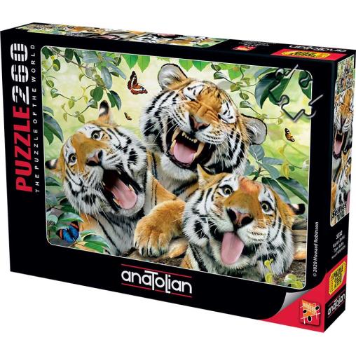 Puzzle Anatolian Selfie de Tigres de 260 Piezas