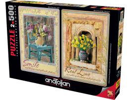 Puzzle Anatolian Sonrisa y Amor Verdadero de 2 x 500 Piezas