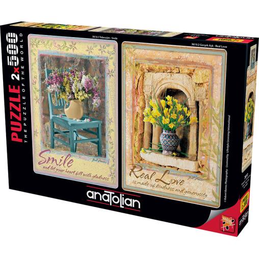 Puzzle Anatolian Sonrisa y Amor Verdadero de 2 x 500 Piezas