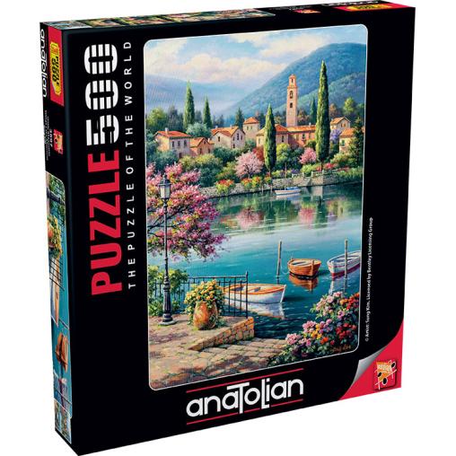 Puzzle Anatolian Tarde en el Lago del Pueblo de 500 Piezas