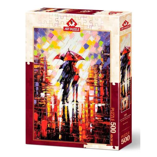 Puzzle Art Puzzle Amor Bajo el Paraguas de 500 Piezas