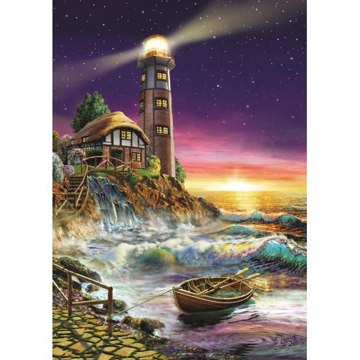 Puzzle Art Puzzle Atardecer en el Faro de 500 Piezas