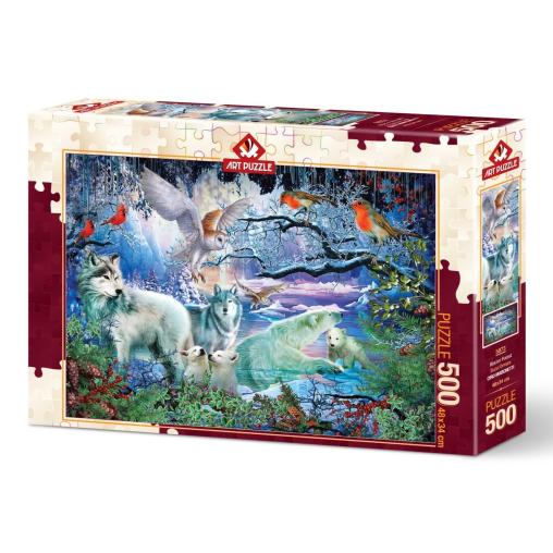 Puzzle Art Puzzle Bosque Glaciar de 500 Piezas