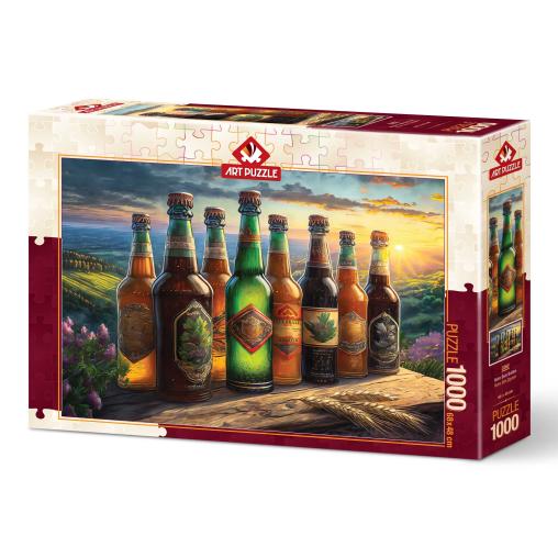 Puzzle Art Puzzle Botellas de Cerveza Retro de 1000 Piezas