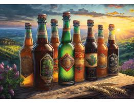 Puzzle Art Puzzle Botellas de Cerveza Retro de 1000 Piezas