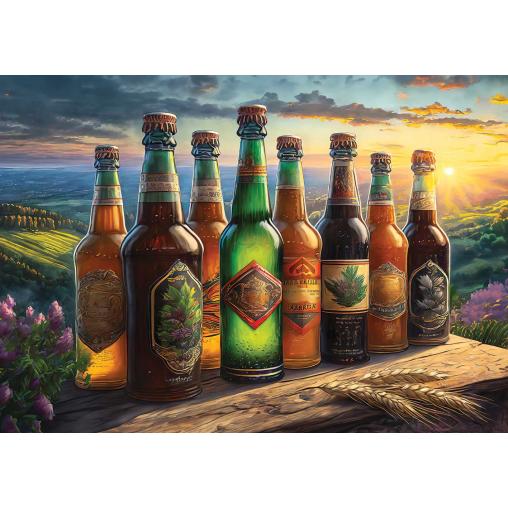 Puzzle Art Puzzle Botellas de Cerveza Retro de 1000 Piezas