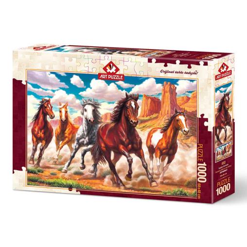 Puzzle Art Puzzle Caballos en Libertad por el Valle de 1000 Pie