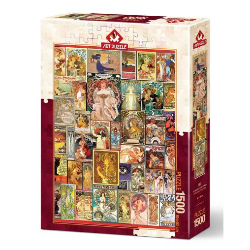 Puzzle Art Puzzle Carteles Art Nouveau de 1500 Piezas